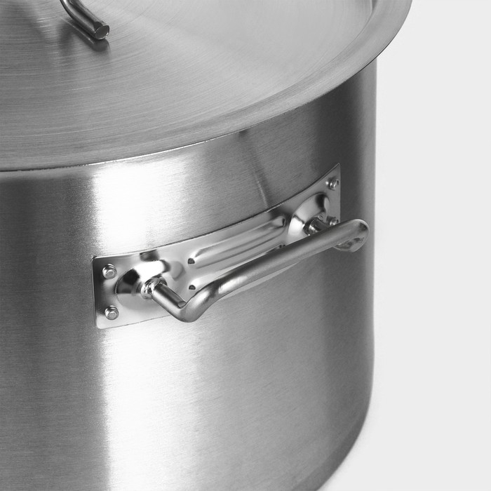 Кастрюля из нержавеющей стали Hanna Knövell, 15 л, d=30 см, h=20 см, толщина 0,8 мм, дно ТРС, толщина дна 4,4 мм, 201 сталь, металлическая крышка, индукция Кастрюля из нержавеющей стали Hanna Knövell, 15 л, d=30 см, h=20 см, толщина 0,8 мм, дно ТРС, толщина дна 4,4 мм, 201 сталь, металлическая крышка, индукция