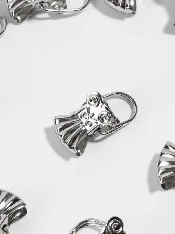 Зажим для штор &laquo;Ракушка&raquo;, 30&times;15 мм, 10 шт., цвет серебряный