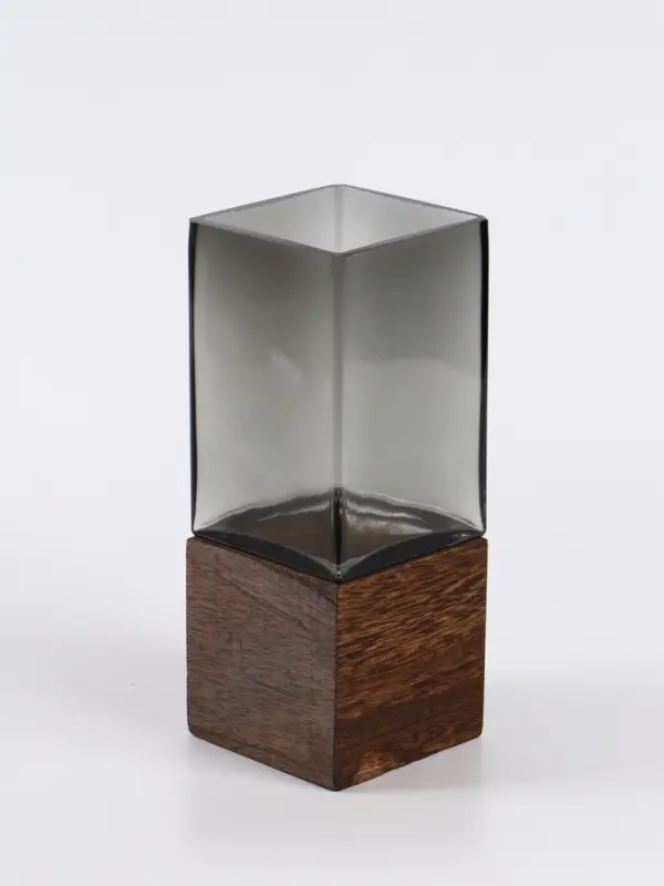 Ваза &laquo;Данте&raquo;, 20&times;8 см, стекло, серая