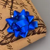 Подарочный Бант - звезда №3.5, простой металлик, для упаковки подарков, МИКС