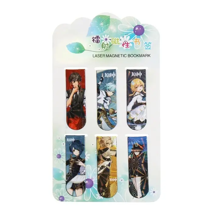 Набор магнитных закладок для книг Calligrata 6 штук, Набор магнитных закладок для книг Calligrata 6 штук, "Аниме", МИКC