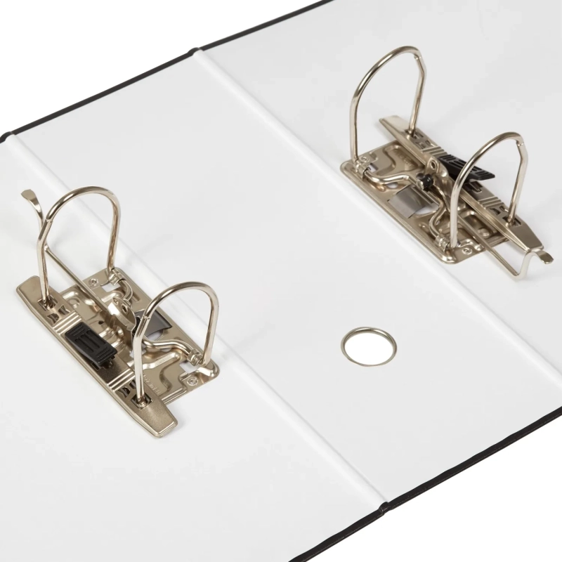 Папка-регистратор с ароч.мех. PVC без мет/уг 125мм черная,ПБП1,карм.кор