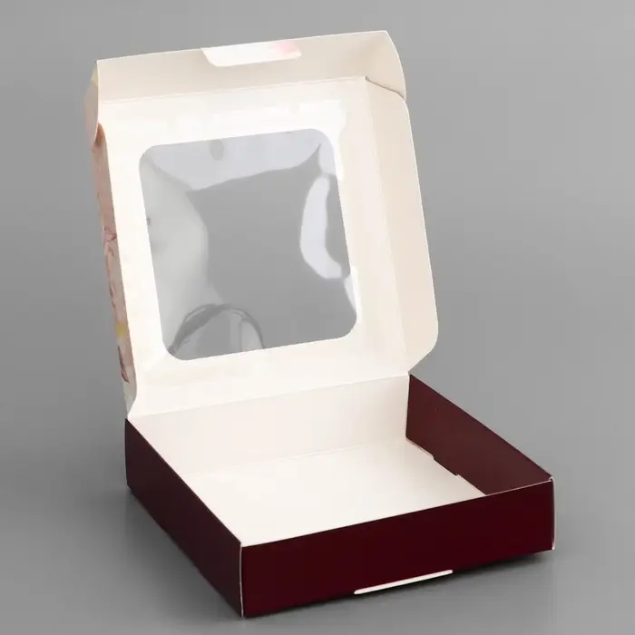 Коробка подарочная сборная с окном, упаковка, «Самой прекрасной», 13×13×3 см Коробка подарочная сборная с окном, упаковка, «Самой прекрасной», 13×13×3 см