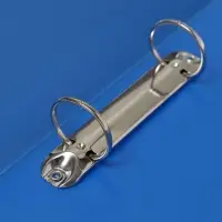 Папка на 2 кольцах А4, Calligrata, 40 мм, 700 мкм, карман на торце, синяя