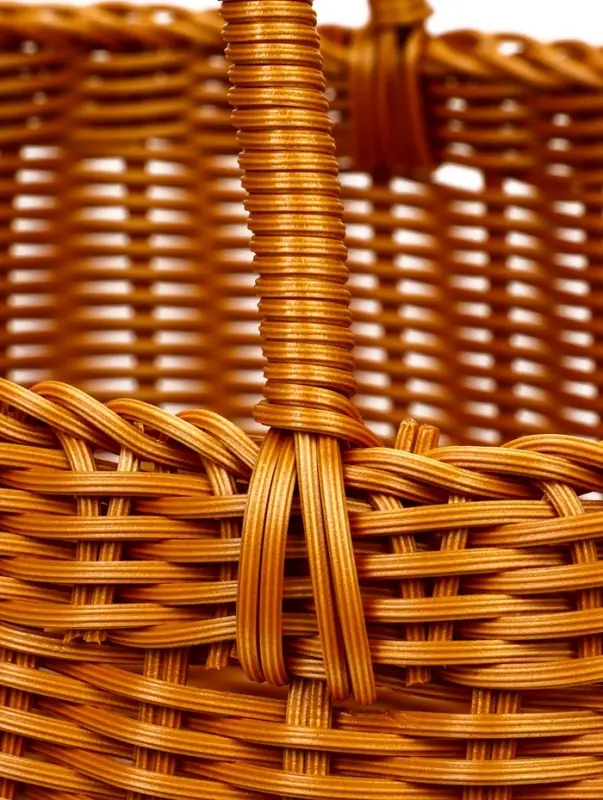 Корзина пластик 32 х 25 х 21 см, ручка17 см коричневый