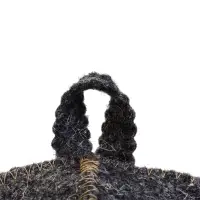 Набор для бани шапка+коврик "На удачу", темный