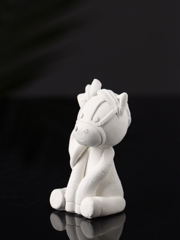 Фигура под роспись  Фигура под роспись "Пони с бантом" 7х3х3 см