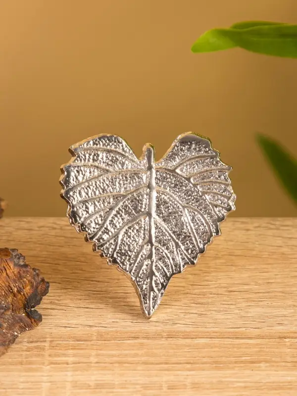 Кольцо для салфеток "Кленовый лист" алюминий 6х7х5 см