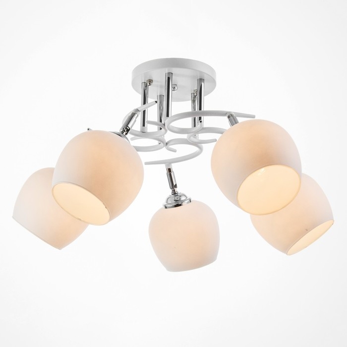 Люстра Люстра "Ава" 5хЕ27 40Вт бело-хромовый 58х58х27 см BayerLux