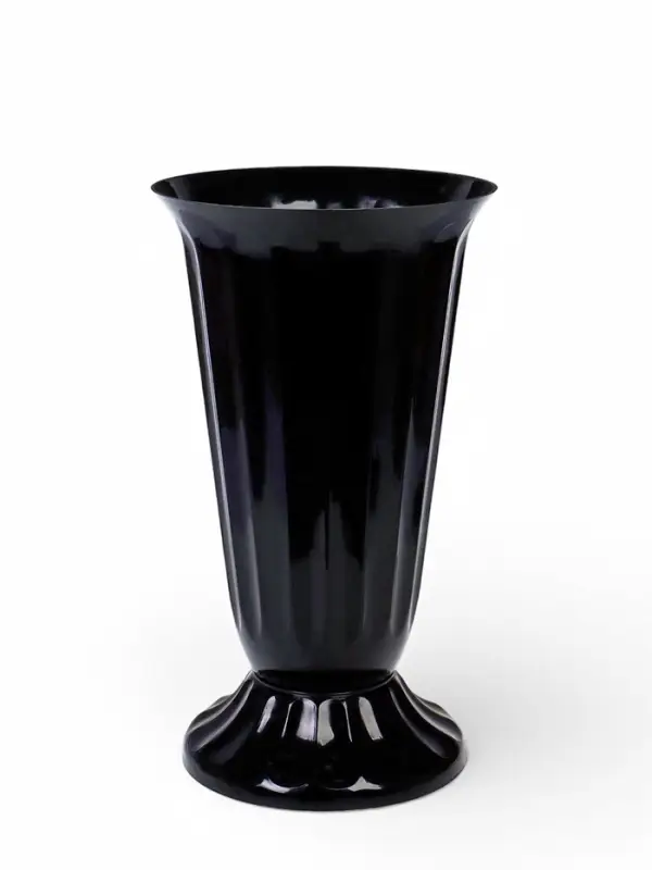 Ваза для цветов, 17 л, d=29 см, h=52 см, пластиковая, чёрная