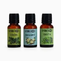 Набор эфирных масел эвкалипт, пихта, сосна, &laquo;Добропаровъ&raquo;, 3 шт. по 17 мл
