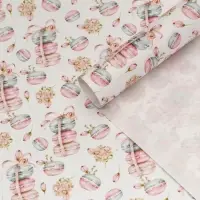 Бумага упаковочная крафт "Макаруны", МИКС, 50 х 70 см