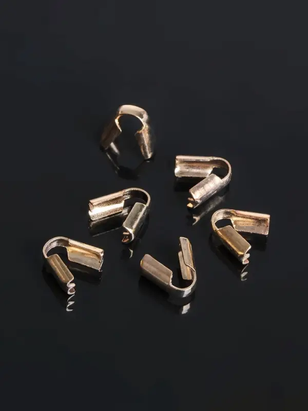 Концевик-зажим СМ-296-2, набор 20 шт., 1&times;0.8&times;0.4 см, цвет золото