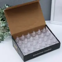 Светодиодная свеча LED - ночник RISALUX &laquo;С подтёками, грани&raquo;, 3&times;LR41, прозрачный, 3.5&times;3.5&times;7 см