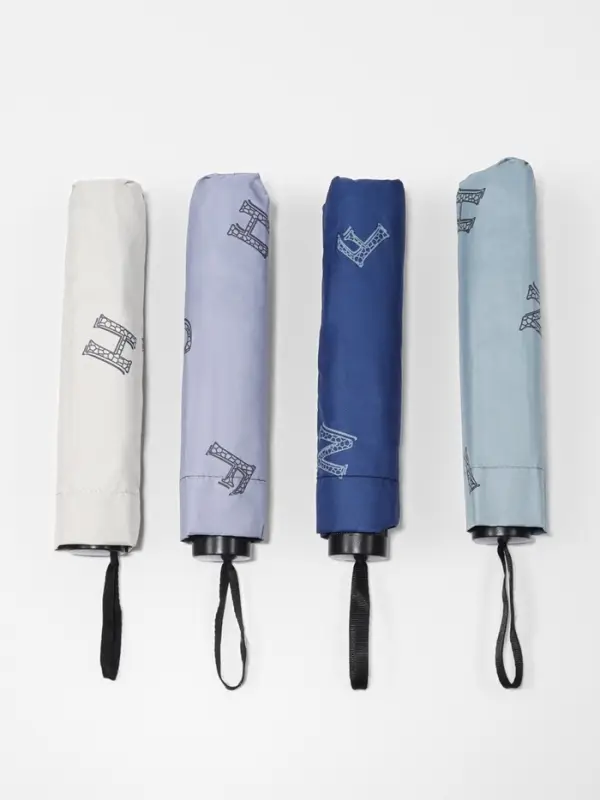 Зонт механический &laquo;Буквы&raquo;, эпонж, 4 сложения, 8 спиц, R=49/56 см, d=98 см, МИКС