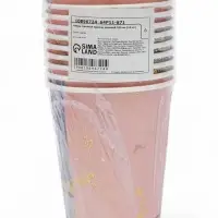 Набор стаканов мрамор розовый 250 мл (10 шт) Набор стаканов мрамор розовый 250 мл (10 шт)