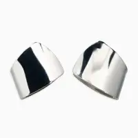 Серьги металл &laquo;Геометрия&raquo; заворот, цвет серебро