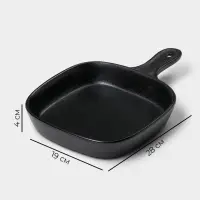 Блюдо для подачи Magistro Carbon, 28&times;19&times;4 см, фарфор, чёрное