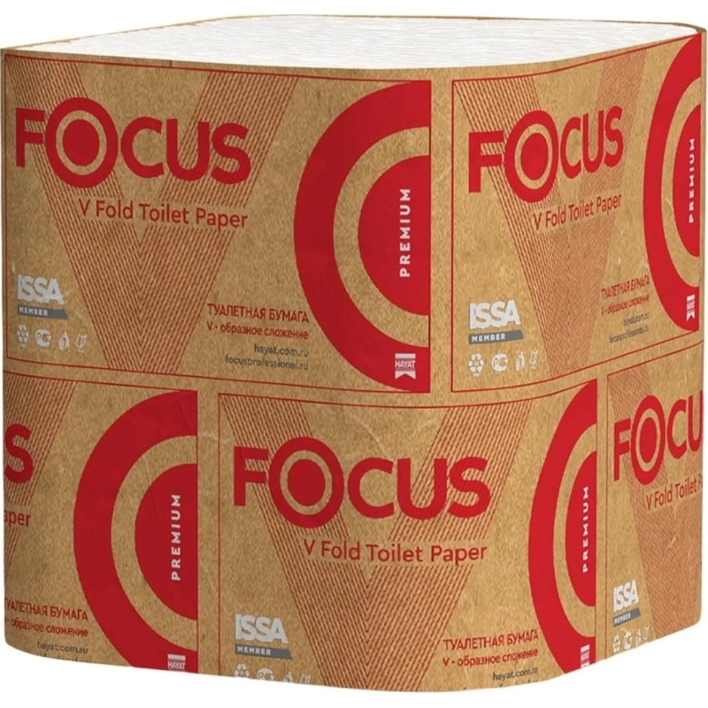 Бумага туалетная д/дисп Premium V-сл 2сл бел 250л 15пач/уп_5083735 п/э