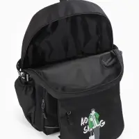 Рюкзак школьный для мальчика, 1 отделение, 5 карманов, с рисунком, 31&times;14&times;45 см, чёрный