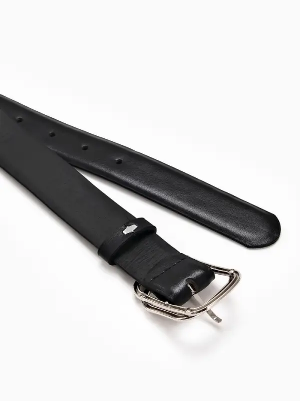 Ремень женский, 110&times;3.2 см, пряжка металл, серебристая, чёрный