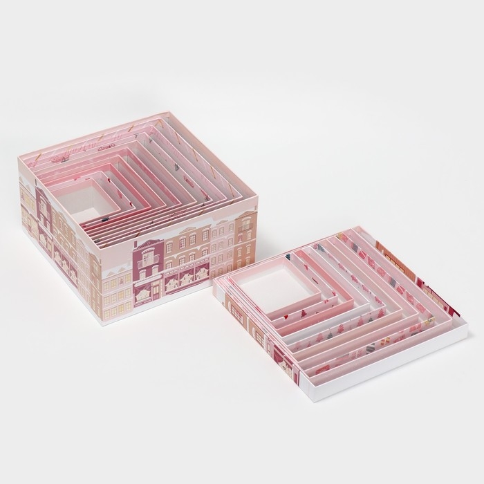 Набор подарочных коробок 10 в 1 «Happy New year», 10 х 10 х 6 ‒ 28 х 28 х 15 см, Новый год Набор подарочных коробок 10 в 1 «Happy New year», 10 х 10 х 6 ‒ 28 х 28 х 15 см, Новый год