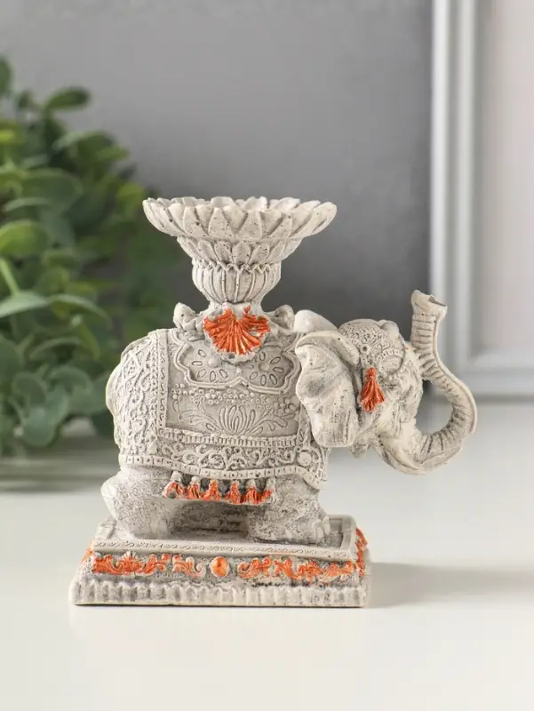 Подсвечник на 1 свечу &laquo;Слон индийский&raquo;, 10&times;10.5&times;6 см