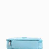 Косметичка-пенал на молнии, на подкладке, бирюзовая