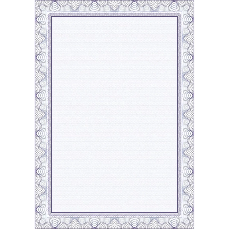 Сертификат-бумага А4&nbsp; Attache фиолетовая рамка с водяными знаками, 50шт/уп