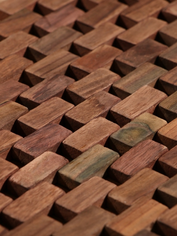 Коврик из тикового дерева, 30х20х0,7 см