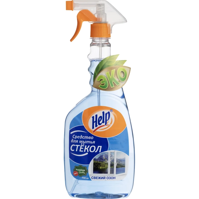 Средство для стекол и зеркал HELP Свежий озон 0,75л_т/г