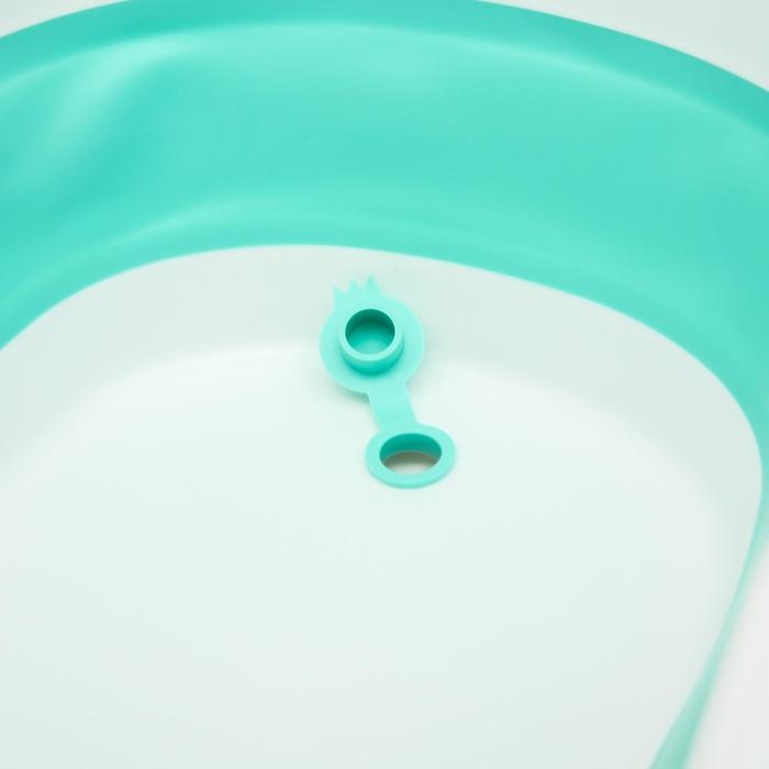 Ванночка детская складная со сливом, 75 см., цвет бирюзовый Ванночка детская складная со сливом, 75 см., цвет бирюзовый