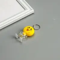 Фонарик брелок для ключей на кольце &laquo;Смайлик&raquo;, 1 LED, 3&times;5.5 см, МИКС
