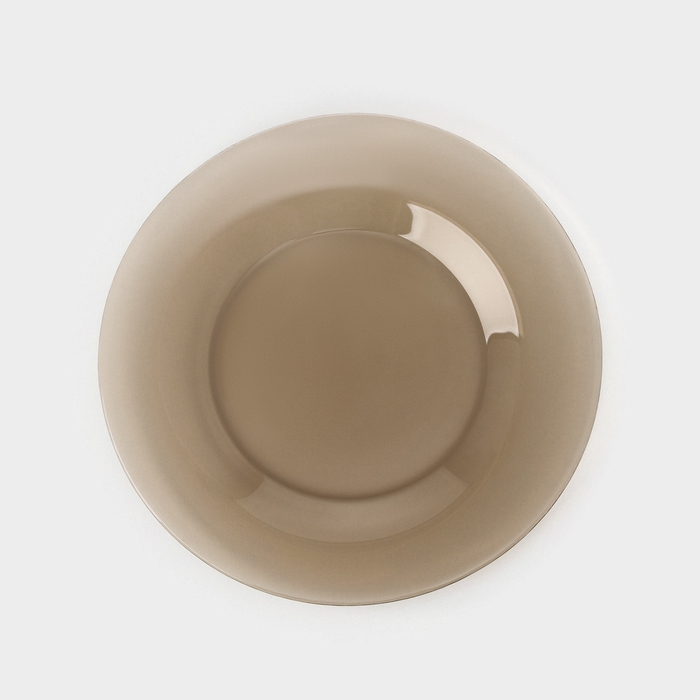 Тарелка десертная стеклянная «Уоркшоп Броунз», d=20 см, цвет коричневый Тарелка десертная стеклянная «Уоркшоп Броунз», d=20 см, цвет коричневый