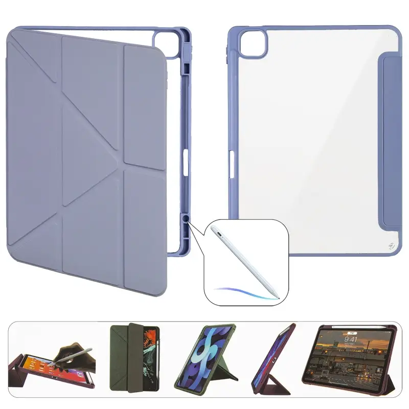 Чехол-книжка для iPad Air 13 (2024) Smart Case Crystal Folio (Pencil) Lavender Grey