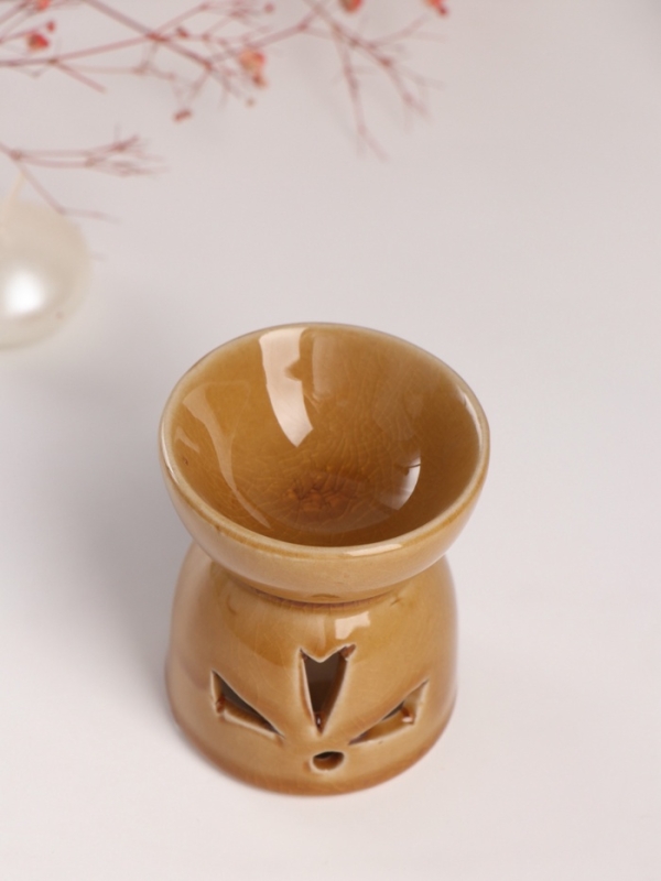 Аромалампа керамика Аромалампа керамика "Узор" жжёный сахар 7х7х7,8 см