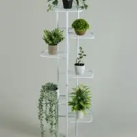 Подставка для цветов Greengo, 7 полок, 43&times;22&times;126 см, напольная, металл, белая