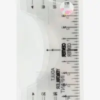 Набор линеек для раскроя горловины, 4 шт., 25.4&times;6.35/8.9/11.5/12.7 см
