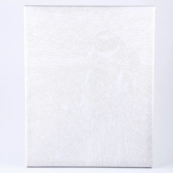 Картина по номерам на холсте с подрамником &laquo;Девушка в фиолетовом платье&raquo; 40&times;50 см