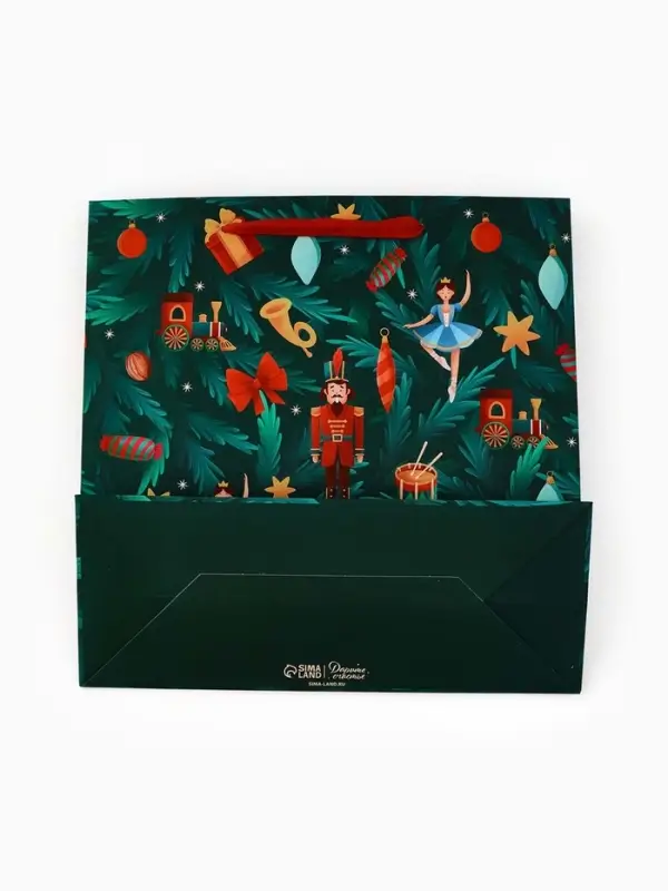 Пакет ламинированный квадратный «Новый год!», 30 × 30 × 12 см Пакет ламинированный квадратный «Новый год!», 30 × 30 × 12 см