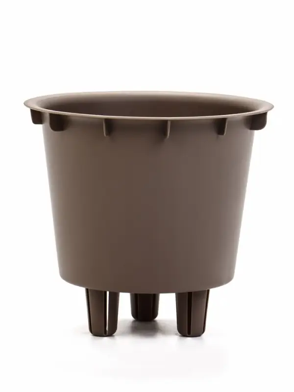 Кашпо со вставкой 1 л d15 см h14 см РАМОНА серый