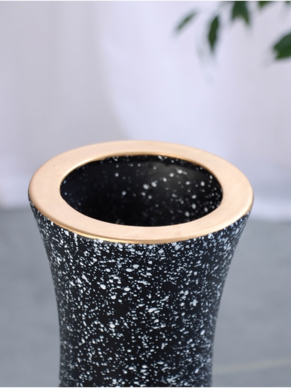 Ваза керамика напольная Ваза керамика напольная "Честер" талия, 60х15 см, чёрный