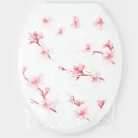 Сиденье для унитаза с крышкой &laquo;Декор. Сакура&raquo;, 44.5&times;37 см, белое