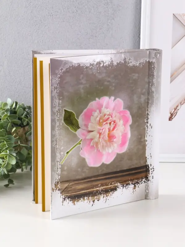 Фотоальбом 20 магнитных листов 23X28см, "Розы в вазе", пер-т внутр.спираль