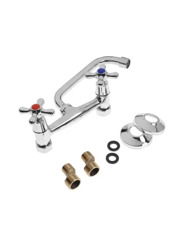 Смеситель для кухни ZEIN Z2485, настенный, излив 20 см, кран-букса латунь 1/2", хром