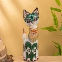 Сувенир «Кошка в ошейнике», 10×4×30 см, дерево, МИКС