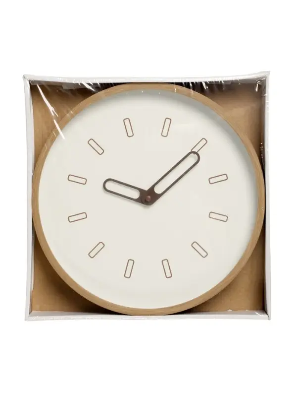 Часы настенные классические, бесшумные, плавный ход, циферблат d=30 см, бежевые, от батарейки 1&times;АА