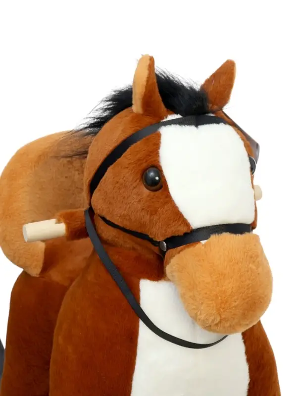 Качалка "Лошадка", со спинкой, цвет коричневый