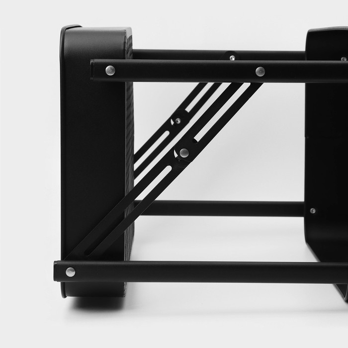 Этажерка напольная 3-х ярусная, 45,5×29,5×77,5 см, на колёсиках, цвет чёрный Этажерка напольная 3-х ярусная, 45,5×29,5×77,5 см, на колёсиках, цвет чёрный