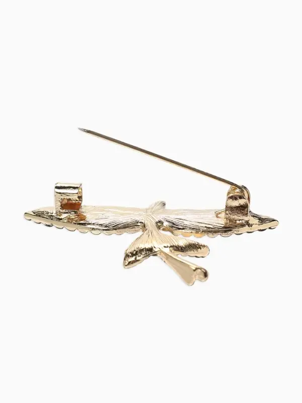 Брошь &laquo;Летучая рыба&raquo;, цвет золото